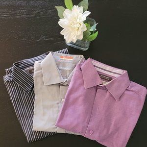 Set of 3 Long Sleeve, Button Down Dress Shirt
